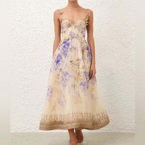 ZIMMERMANN Dawning Picnic Dress in Lilac Floral NWT AU 3/ US 10